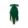 thumbnail image 2 of BLISSFUL STEP Chaussures pour Femmes Plateforme Bout Rond Bride Croisée Fermeture à Boucle Talon Aiguille Escarpins Mary Jane Vert 6,5, 2 of 7