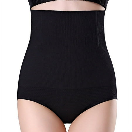 HUPOM Period Underwear For Women Silk Underwear For Women High waist Comfort Waist Solid Boxer Briefs Black 6XL