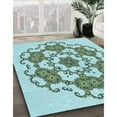 thumbnail image 3 of Ahgly Tapis Rectangulaire Lavable en Machine Vert Transitionnel, 5 Pieds x 7 Pieds, 3 of 7