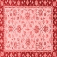 thumbnail image 1 of Ahgly Company Machine Washable Indoor Square Oriental Red Traditional Area Rugs, 5' Square, 1 of 4