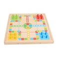 thumbnail image 4 of 2 In 1 Wooden Flying Chess Board Game, Wooden Board Educational Flying Chess Game Set For Family Game Equipment, 4 of 8