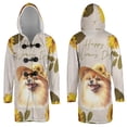 thumbnail image 3 of Happy Women's Day Pomeranian Sunflower Vintage Proud Mom All Over Print 3D Hooded Duffle Toggle Coat Pom Dog Lover Gifts - 02030, 3 of 6