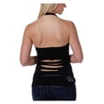 thumbnail image 2 of Liberty Wear Women's Embellished Blossomed Roses Elegance Halter Top - Black (S), 2 of 3