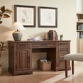 thumbnail image 3 of T4TREAM Executive Desk with Drawers and Storage Cabinet, Brown, 3 of 8