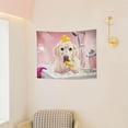 thumbnail image 3 of Kdxio Dog Sitting In Bathtub With Duck On Head Wall Hanging Tapestries Banner For Bedroom College Dorm Home Living Room Party Decor 29X37 In, 3 of 8