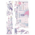 thumbnail image 2 of Disney Princess Castle Peel and Stick Giant Wall Decals with Glitter Girls Room Decorations, 2 of 6