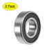 thumbnail image 1 of Uxcell 10x19x5mm 6800-2RS Rodamientos de bolas sellados dobles ABEC3 Paquete de 5, 1 of 5