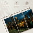 thumbnail image 6 of Elephant Stock Boston Skyline At Night Wall Art - Horizontal Multi Panel Canvas - Living Room Wall Decor - Places Multi Panel - Orange And Gray Decor - 57" x 36", 6 of 8