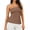 Brown, variant on Women's Off Shoulder Tube Top Strapless Bandeau Top 2026 Summer Going Out Backless Shirt Black XS