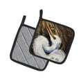 thumbnail image 2 of Carolines Treasures JMK1214PTHD White Egret Pair of Pot Holders , 7.5HX7.5W, multicolor, 2 of 3