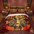 thumbnail image 1 of Kitsune Mask Bedding Set, Comforter or Duvet, Gamer Bed Cover, Bedroom Decor,, 1 of 7