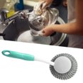 Kitchen Steel Scrubber Easily Remove Oil Stains Long Handle Steel Wire