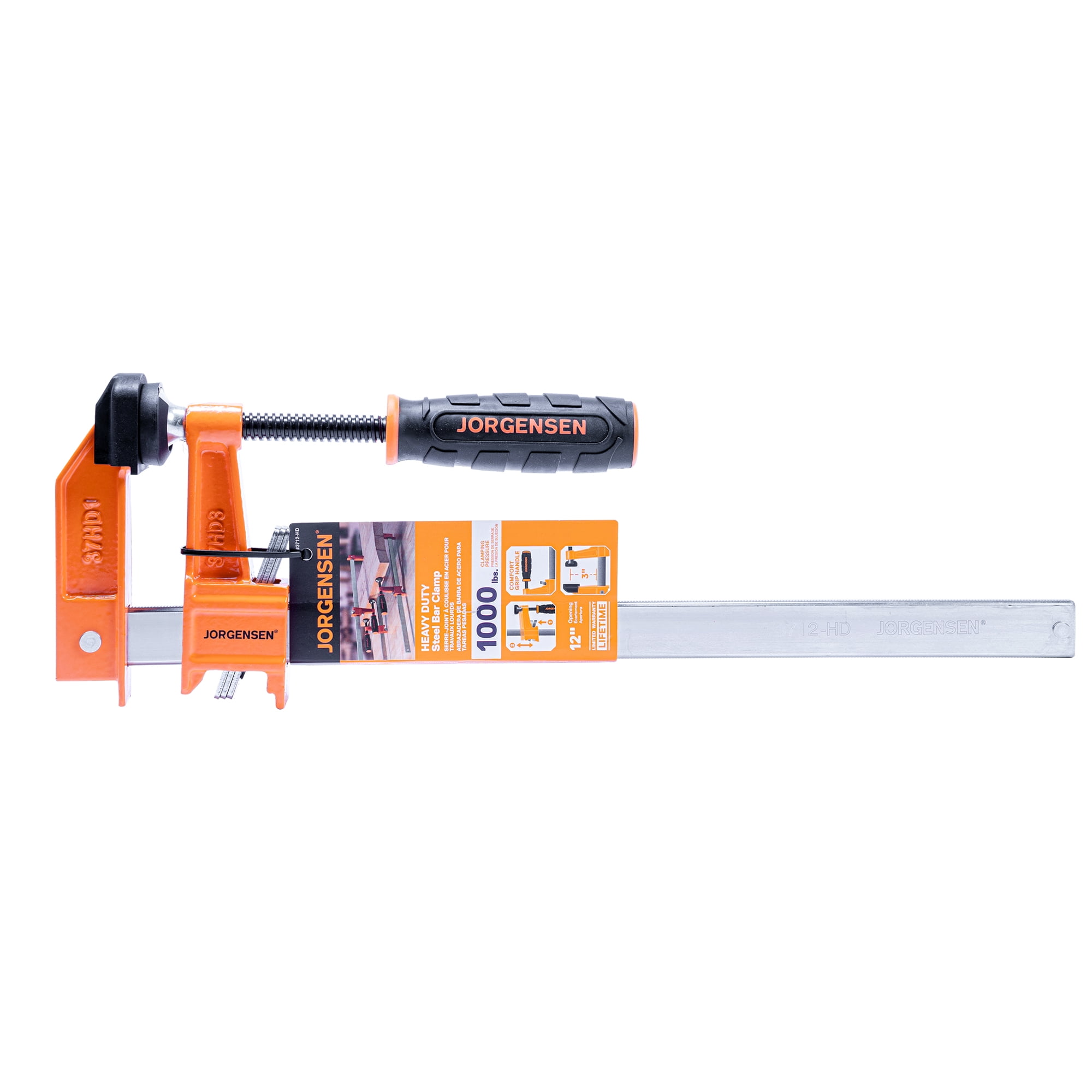 Jorgensen 12-Inch Heavy Duty Steel Bar Clamp