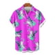 thumbnail image 4 of Blusa y camisa de manga corta con cuello vuelto para hombre, blusa informal de moda con botones estampados, blusa de manga corta con cuello vuelto, blusa de poliéster para hombre, 4 of 6
