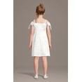 thumbnail image 3 of David’s Bridal, The Edit by DB Studio Girls’ Bow Sleeve Flower Girl Dress, Satin, 3 of 3