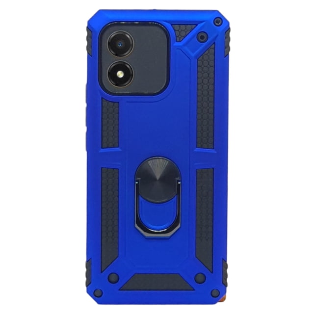 Funda Uso Rudo Cely Vesmir Honor X5 Azul Rey con Anillo Magnético y 2 Micas de Cristal