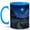 Blue, variant on Moonlit Firefly Path 11oz Ceramic Mug, Starry Meadow Coffee Cup
