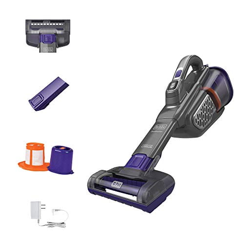 Black+Decker Dustbuster Aspiradora de mano para mascotas, sin cable, AdvancedClean+, gris (HHVK515JP07) (renovado)