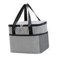 thumbnail image 4 of Large Insulated Bag Pizza Delivery Bag Soft with Zipper Closure Keep Food gray, 4 of 9