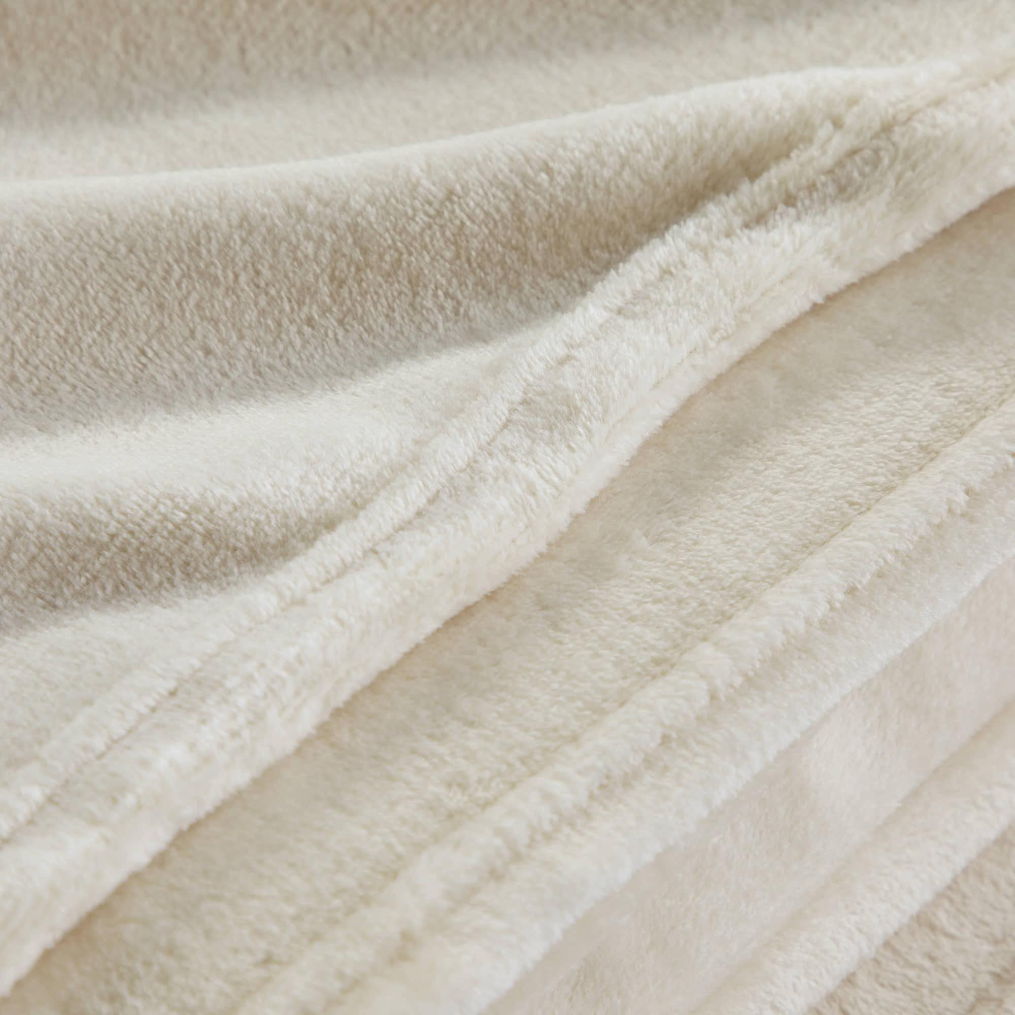 Rest Haven Fleece Blanket - King (108" x 90"), Cream