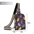 thumbnail image 2 of FORMRS Womens Crossbody Sling Bag Travel Daypack Shoulder Chest Backpack, Halloween Purple Ghosts, 2 of 7