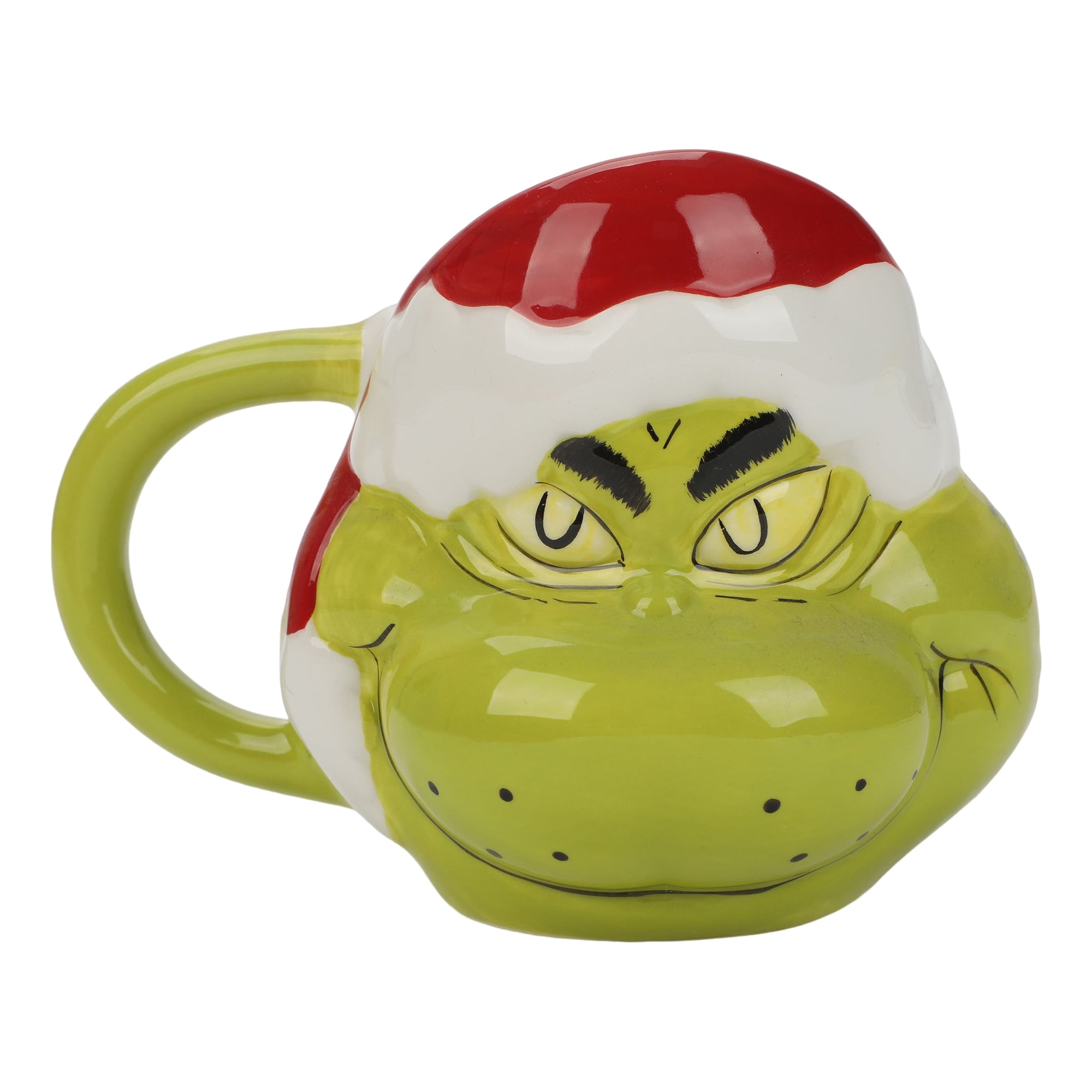 The Grinch Santa Hat 13oz Sculpted Ceramic Mug (Officially Licensed)
