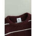 thumbnail image 6 of Arvbitana Toddler Baby Boys Girls Casual Knit Sweater Long Sleeve Solid/Striped Pullovers Kids Winter Clothes 18M 1T 2T 3T 4T 5T, 6 of 8