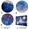 thumbnail image 3 of Designart "Dreaming in Indigo III" Abstract Landscape Metal Wall Decor, 3 of 5