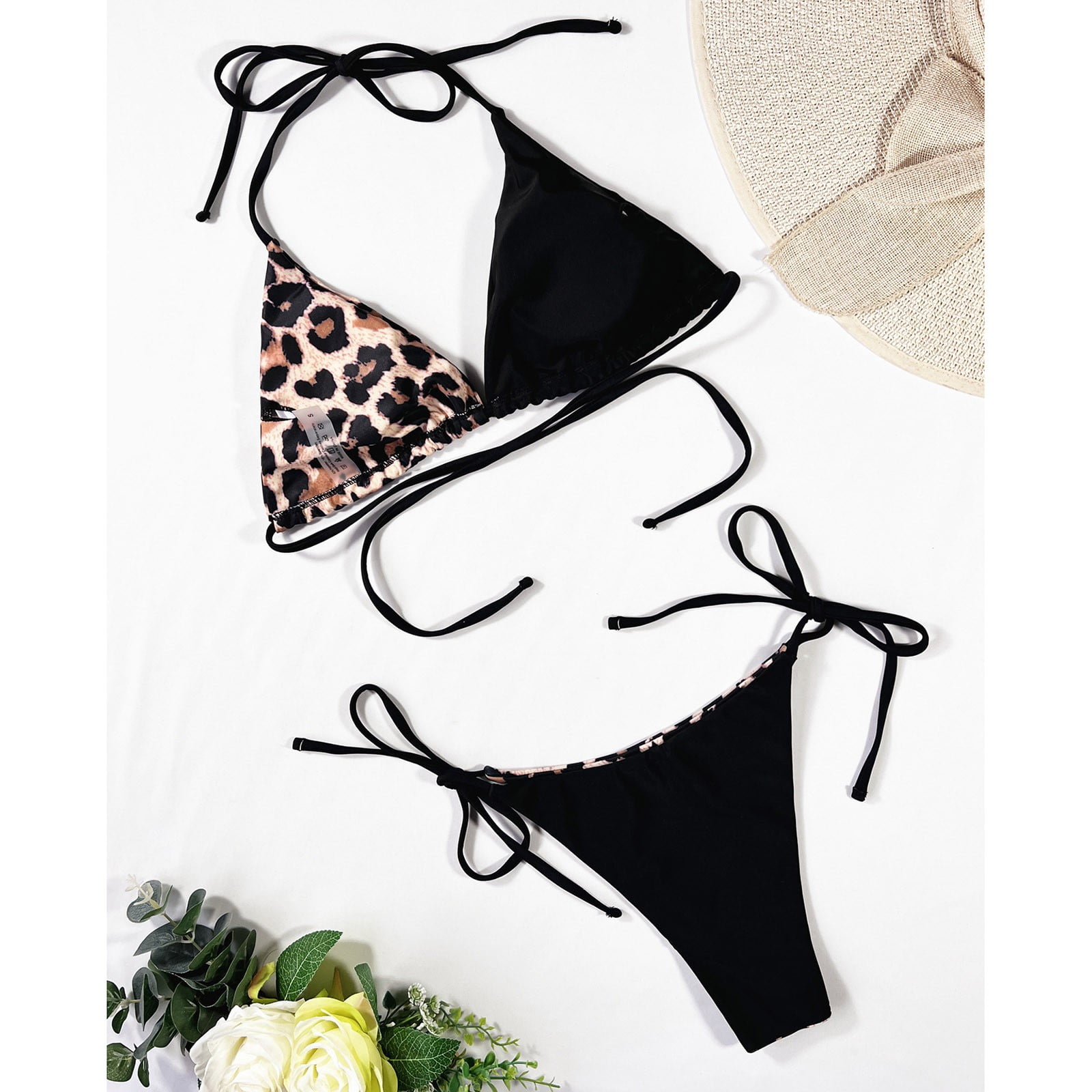 Maillots de Bain pour Femmes String Bikini Rehausseur Rembourré