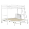 thumbnail image 4 of Euroco Twin over Full Bunk Bed with Desk and Drawers for Kids Teens Bedroom, White, 4 of 13