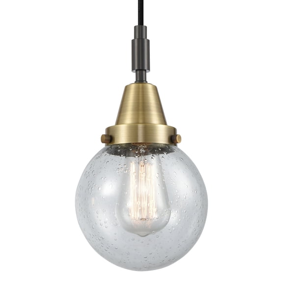 Innovations Lighting 447-1P-G204-6 Beacon 6" Wide Mini Pendant - Black