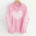 thumbnail image 5 of Womens Valentine Heart Hoodies Long Sleeve Cute Valentines Day Sweatshirt Holiday Casual Fall Spring Ladies Hoodie, 3XL Pink, 5 of 5