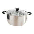 thumbnail image 3 of veasfak Marmite en Acier Inoxydable Casserole à Soupe Casserole Multiusage Grande Capacité Base Universelle Antiadhésive Faitout pour Légumes Style Déjeuner A, 3 of 9