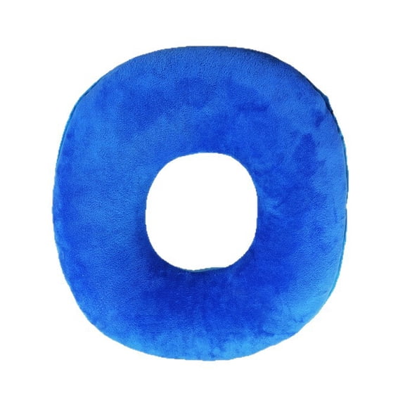 Donut Pillow for Tailbone Pain Relief - 15" Round Blue Cushion for Hemorrhoid, Postpartum & BBL Surgery Recovery, Highly Elastic Hollow Design