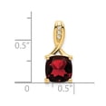 thumbnail image 3 of 14k Cushion Garnet and Diamond Pendant, 3 of 4