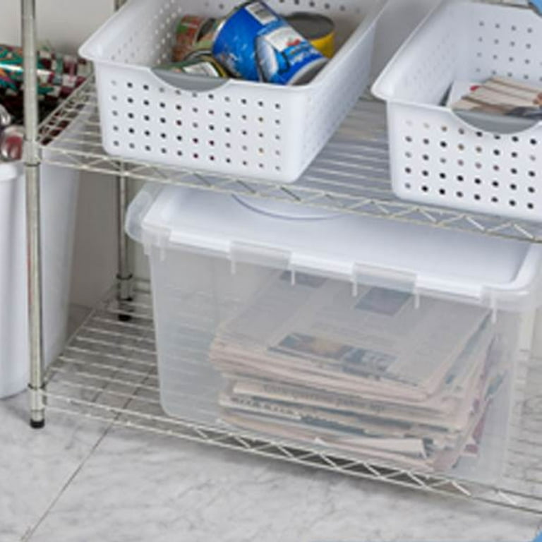 Sterilite 48 Qt. Clear Hinged Lid Storage Tote - Town Hardware
