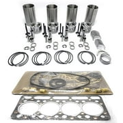 Seapple 4TN100E 4TN100L-GLD Overhaul Rebuild Kit Compatible with Yanmar QAS40 AG40S-2 Generator B7