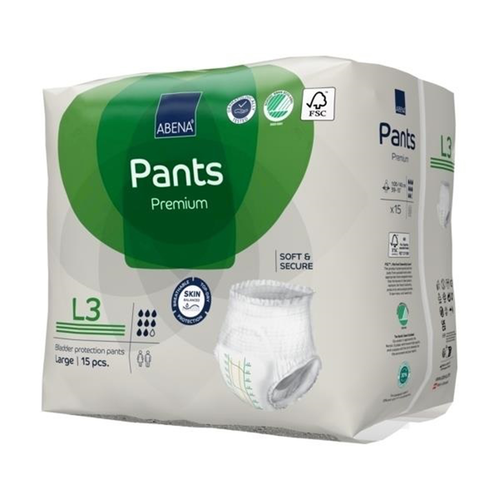 Abena Premium Pants L3 Disposable Underwear Pull On with Tear Away Seams Large, 1000021327, 90 Ct - image 4 of 7