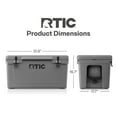 thumbnail image 4 of RTIC 65 QT Ultra-Tough Rotomolded Hard-Sided Ice Chest Cooler, Fits 84 Cans, Dark Grey, 4 of 7