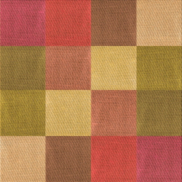 Ahgly Tapis d'Intérieur Lavable en Machine Carré Rouge Pamplemousse Transitionnel, 4 Pieds Carré