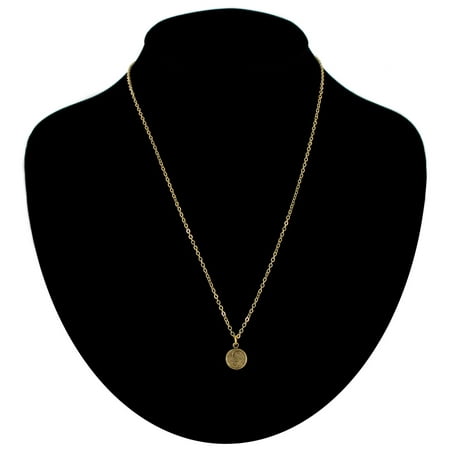 - Gold Tone Chain Cursive Initial Letter S Charm Pendant Necklace Made In USA
