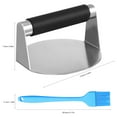 thumbnail image 2 of PTOOTP Flat Burger Press Portable Stainless Steel Grill Cleaning Cooking 1 Set, 2 of 8