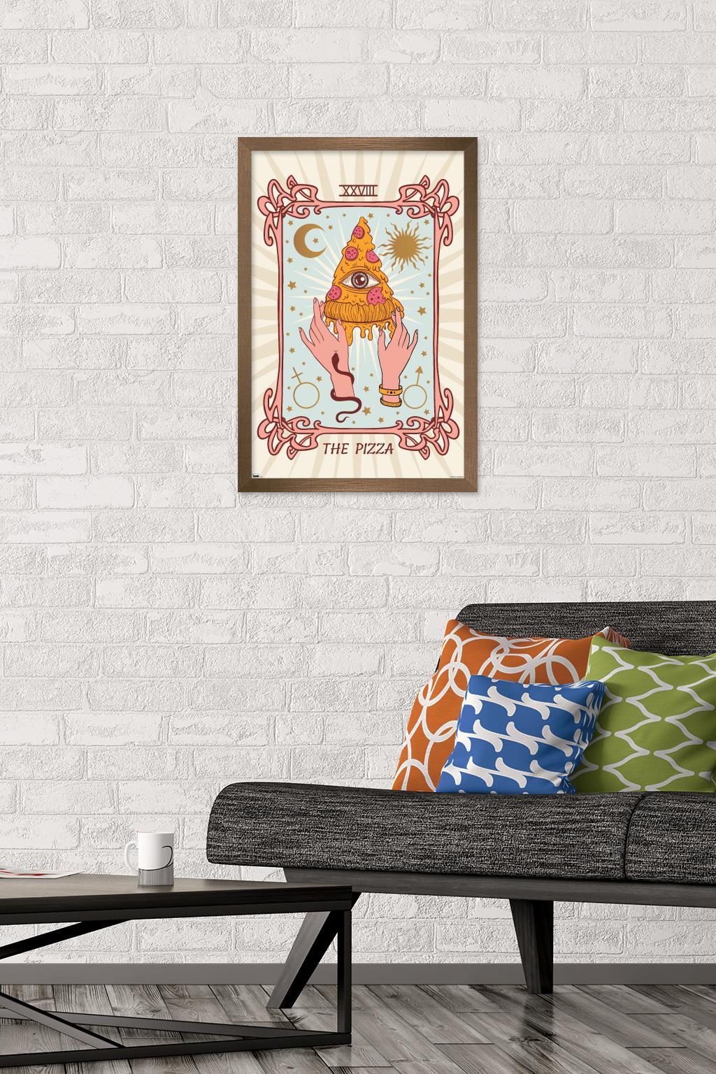 The Pizza Wall Poster, 14.725" x 22.375" Framed