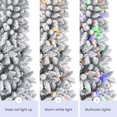 thumbnail image 3 of Alupssuc 6ft Half Prelit Snow Flocked Artificial Christmas Tree with Remote Control,Timer, and 190 Multi-Colored LED Changing Lights, 453 Full Snow Branch Tips for Home, Office, Party Decoration, 6 FT, 3 of 7