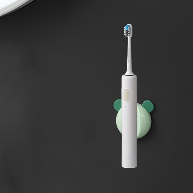TIMIFIS Toothbrushes Holder Cute Cartoons Single Rack Bathroom Hanging Toothbrush Holders Magnetic Suction Electric Toothbrush Holders Wall Mounted Hole Need Not Toothbrush Holders