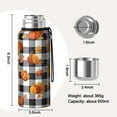 thumbnail image 7 of 20 Oz Fall Pumpkins and Leaves Buffalo Plaid Coffee Tumbler Double Wall Insulated Stainless Steel Water Bottle | Metal Reusable Thermoses Flask with Cup Cap | Leak & Sweat Proof with Anti-Dust Lid, 7 of 7