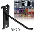 thumbnail image 6 of FITYLE 5Pcs Wall Hooks Hangers Hooks for Grid Wall Panel Iron Rustproof Multifunctional for Office Retail Shop Garage Household Show , black 10cm, 6 of 9