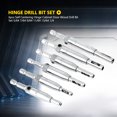 thumbnail image 1 of Hinge Drill, HSS Accurate Self Centering Hinge Drill Bit Set Solid  For Wood Working Trades, 1 of 8