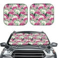 thumbnail image 2 of Daiia Orchids Flowers 2PCS Car Windshield Sun Shade, Foldable Sun Shield for Car Front Window, Auto Sun Blocker Visor Protector Universal for Truck SUV Pickup-Medium, 2 of 7