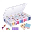 thumbnail image 1 of D Caja Almacenamiento Pintura Diamantes, Caja Almacenamiento Cuentas 60 Rejillas, Caja Almacenamiento Accesorios Diamond Art con Etiquetas para Diamond Art, 1 of 5